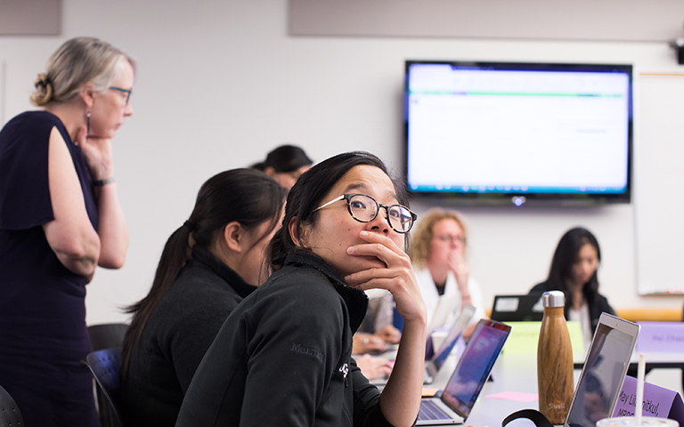Faculty members attend weekly TSP classes.