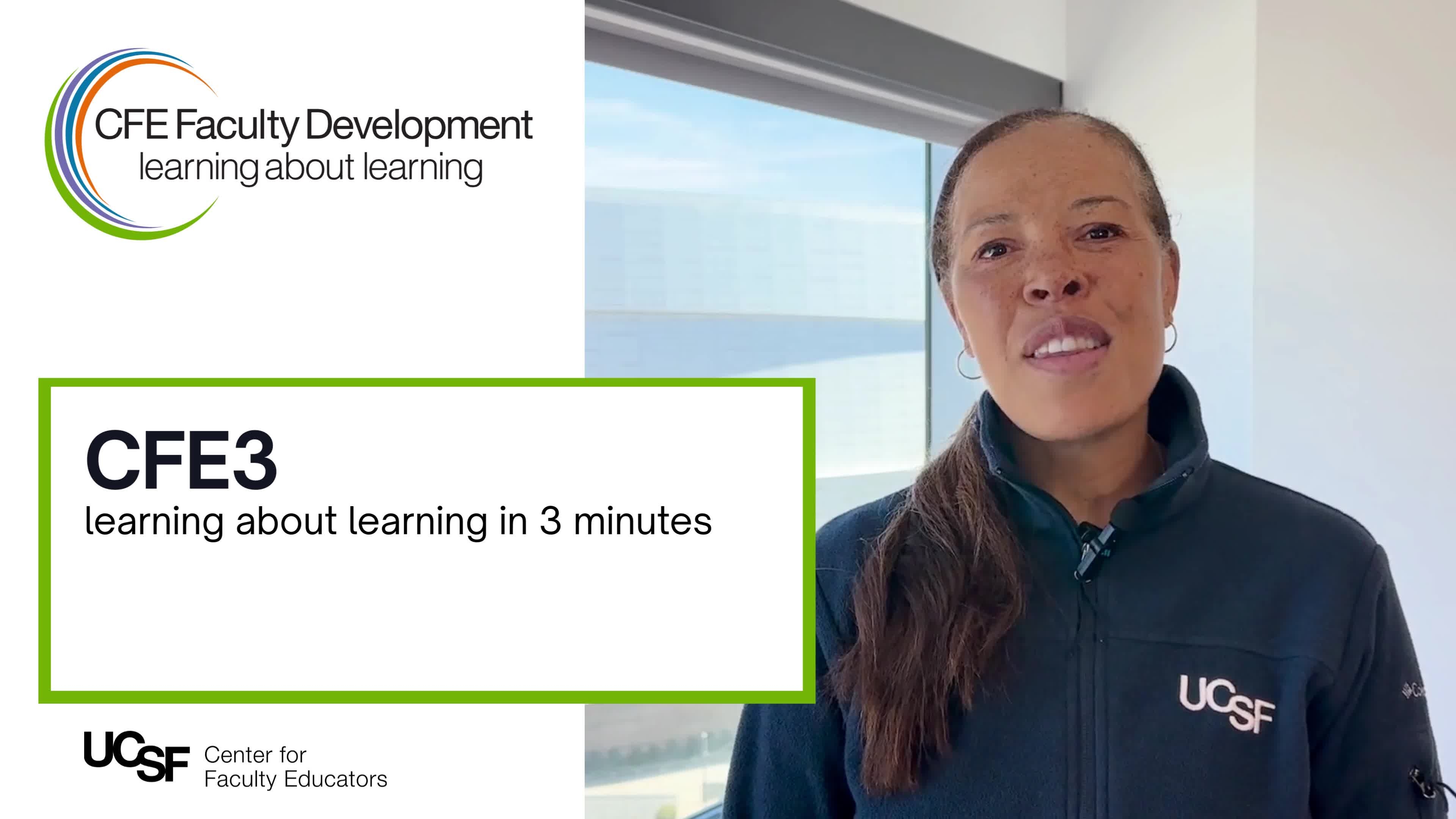 Thumbnail for video:  presenter with slide titled ‘Writing Effective Narrative Evaluations’ in audience-facing classroom.