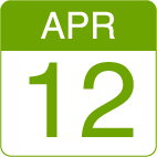 icon saying april 12.