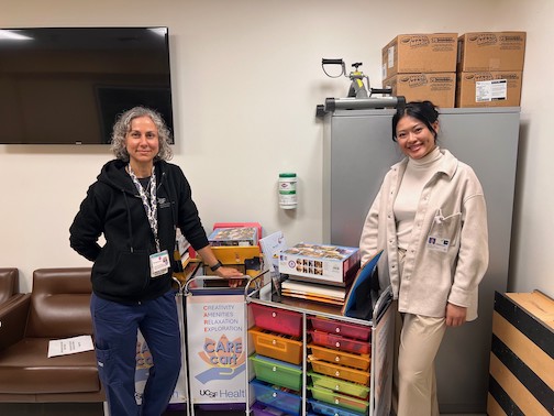 Sasha Binford, RN and Melody Luo with CARE Carts