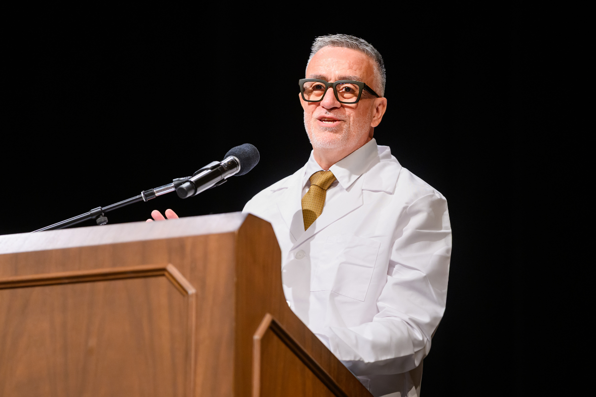 Dr. Jose Barral Sánchez at the 2026 White Coat Ceremony