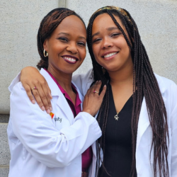 Kaela Koiné Evans with her mother, Dr. Kenyatta Evans