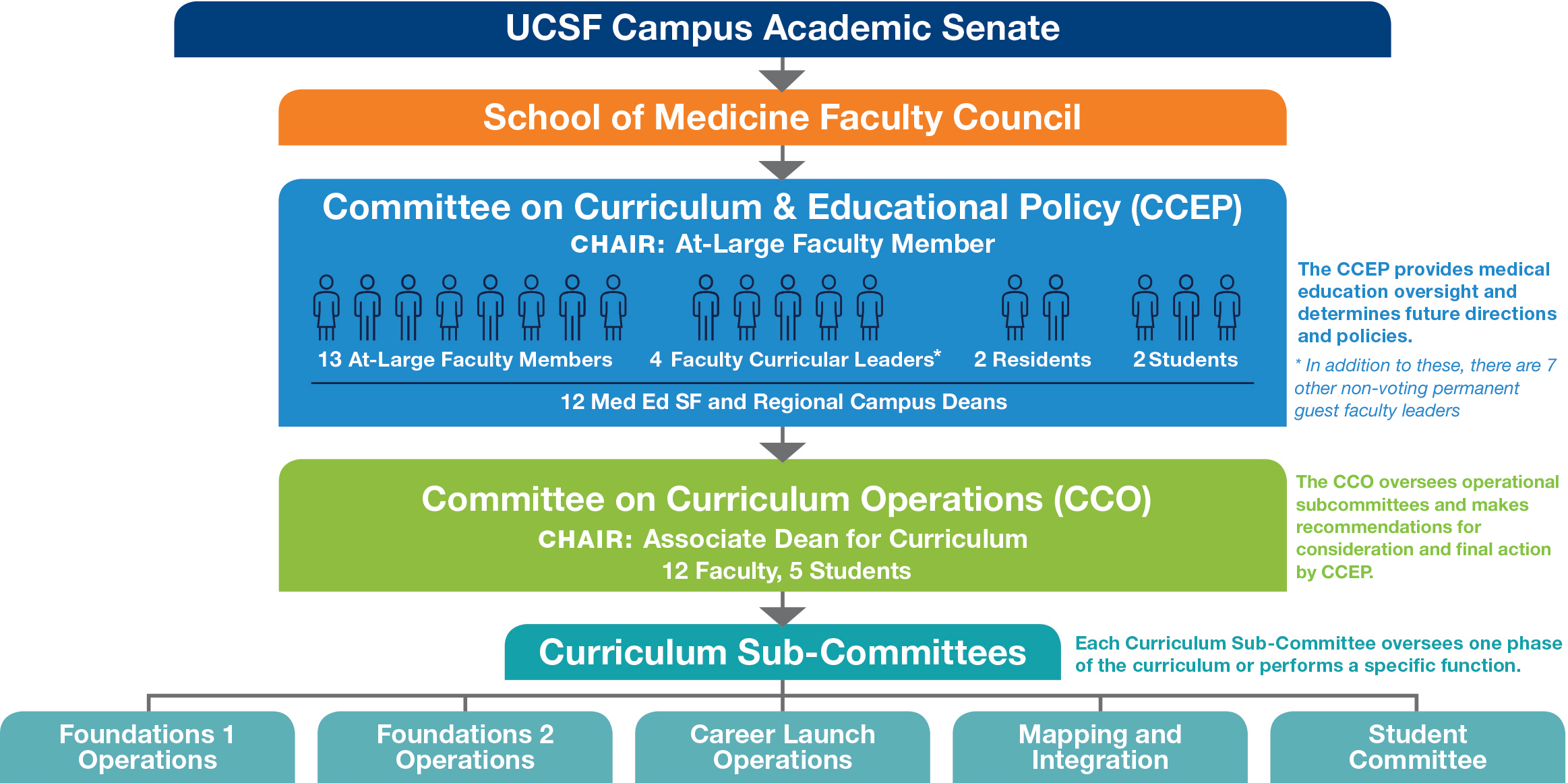 Graphic of Curriculum Governance Committees heirachy