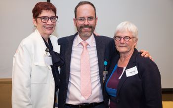 Catherine Lucey, MD; Justin Sewell, MD, MPH, PhD; and Patricia O'Sullivan, EdD; photo by Elisabeth Fall 