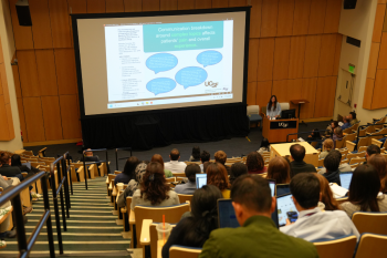 Dean’s Prize recipient, Natasha Gonzalez, presents at the 2026 UCSF School of Medicine Spring Inquiry Symposium.