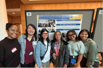 UCSF Medical Students pose with BEC Director Luisa M. Antonio at the UCSF Center for Community Engagement Community Engaged Learning Showcase