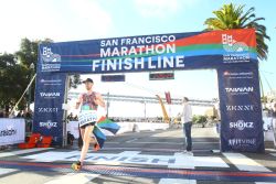 On a sunny July weekend, Garrett Patrick, MD, PhD, finished first at the annual San Francisco Marathon.